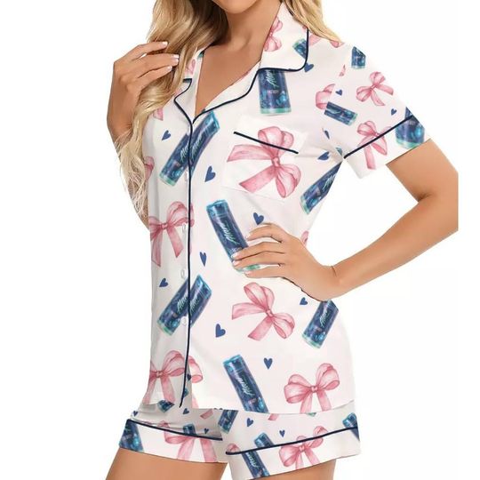 Discover Alani Nu Breezeberry Energy Drink Coquette Pajamas Set