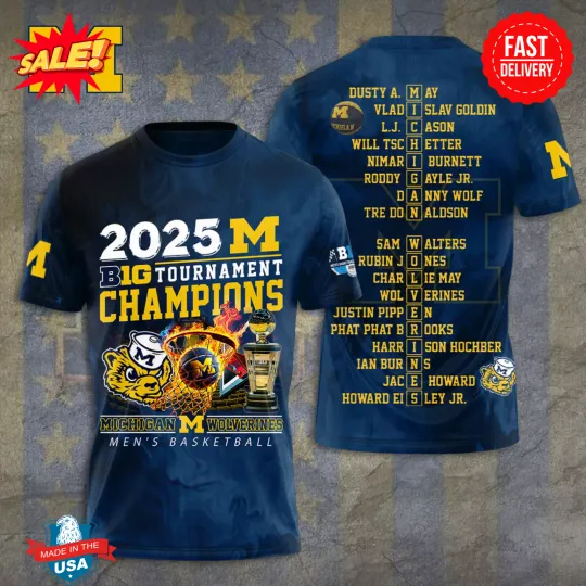 Discover Michigan Wolverine Men’s Basketball 3D T Shirt S-5XL