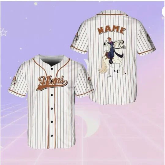 Discover Personalized Frozenn Cartoon Prince Hans Riding Horse 3D Baseball Jersey Shirt