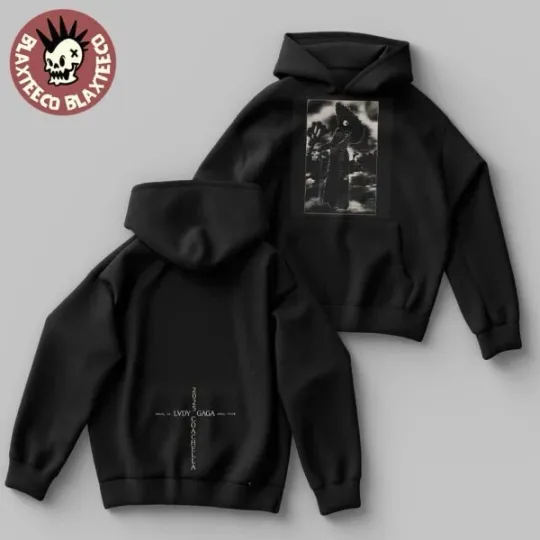 Discover Ld ga Coachellla 2025 Exclusive Mayhem Indio CA Black Photo Festival Hoodie