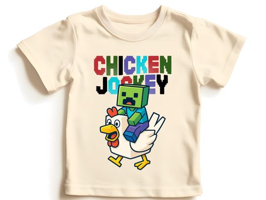 Discover Funny Gaming Shirt, Funny Chicken Jockey Pixel Tshirt