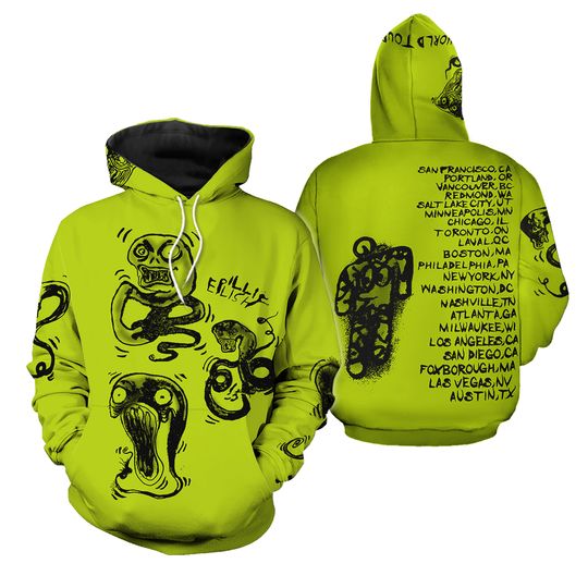 Discover Billie Eilish  Ghouls 2019 Tour 3D Hoodie