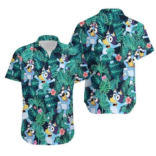 Discover BlueyDad Hawaiian Shirt, BlueyDad Family Summer Hawaiian Shirt, Summer Trip