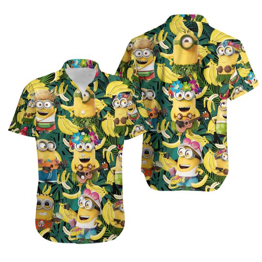 Discover 3D Minion Tropical Hawaiian Shirt, Hawaiian Shirt