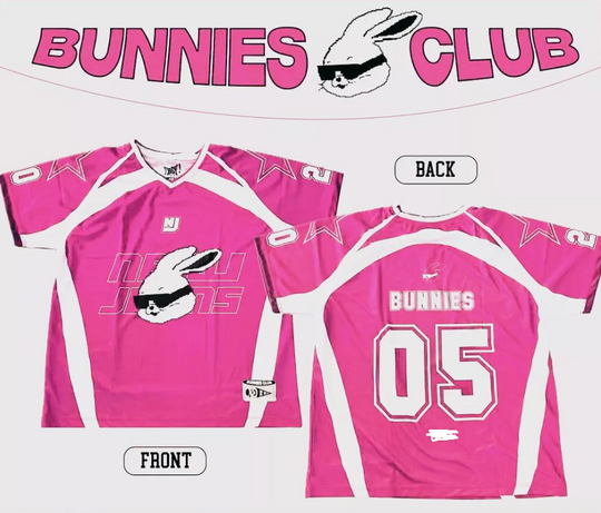 Discover NEWJEANS Y2K Baseball Jersey Bunnies Merch Shirt Kpop Concert Outfit