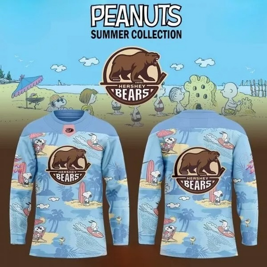 Discover Hers.hey Be.ars Pea.nuts Summer Collection Hockey Jersey