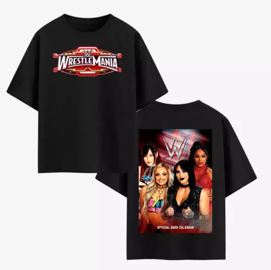 Discover Men's Wrestling Entertainment Black WrestleMania 41 Logo T-Shirt