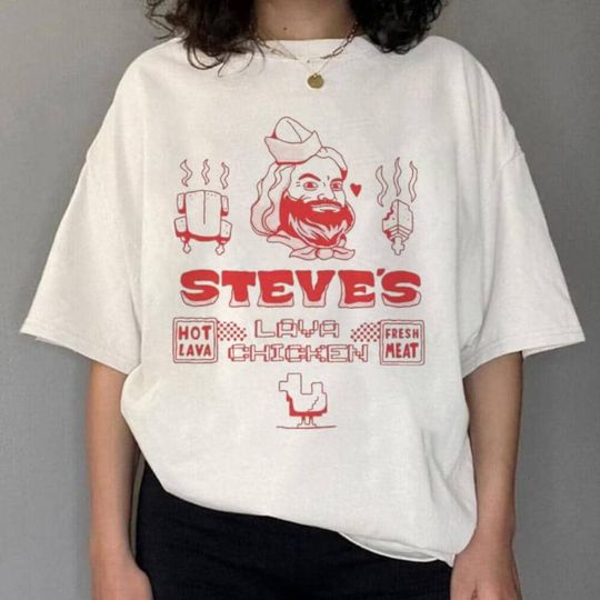 Discover Minecraft Movie Steve's Lava Chicken Restaurant Shirt, Chicken Jockey Shirt25AT24
