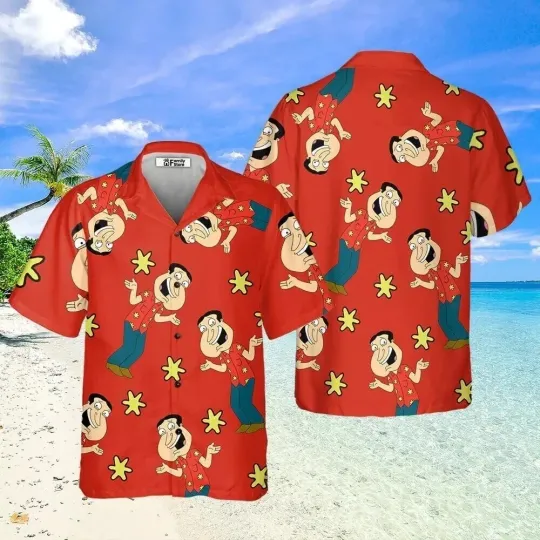 Discover Glenn Quagmire Hawaiian Button Down Shirt Unisex Adults S-5xl  New