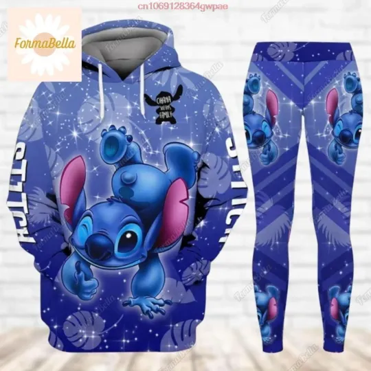 Discover Disneyyy Stitchh Hoodie Legging Set