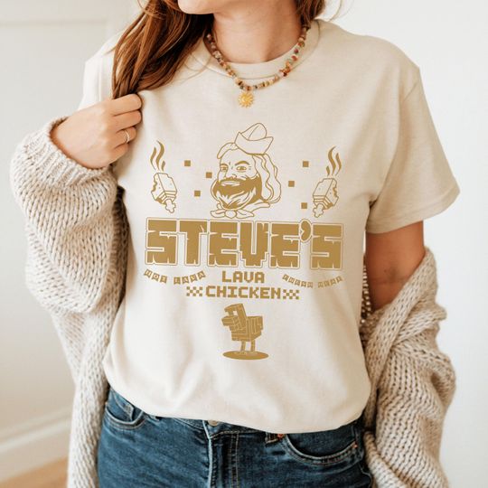 Discover Steves Lava Chicken Restaurant Shirt, Minecraft Movie Gift