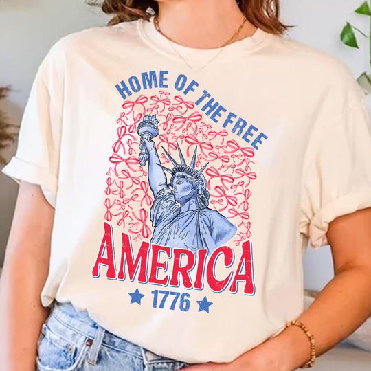 Discover America Home of the free Shirt, Coquette America Shirt, Retro America Shirt