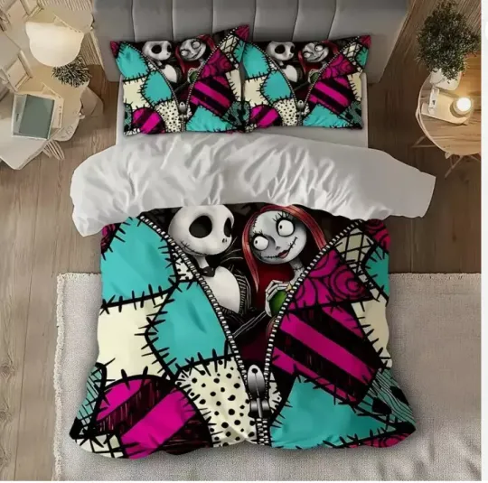 Discover Jack & Sally Together Forever Nightmare Before Bedding Set