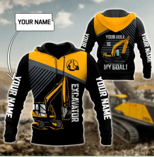 Discover PERSONALIZED EXCAVATOR HEAVY EQUIPMENT 3D HOODIE