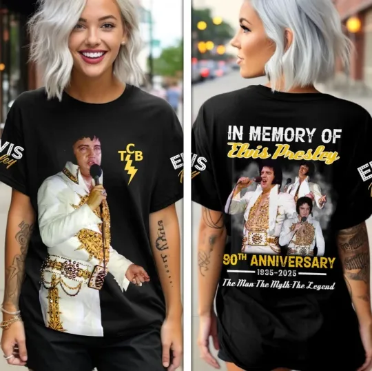 Discover 90th Anniversary Elvis Presley 3D Tshirt