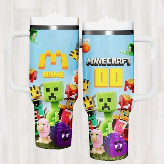 Discover Custom Minecraft Tumbler 40Oz, Minecraft Movie Insulated Tumbler, Game Coffee Tumbler, Gaming Tumbler Cup, Gift For Gamer