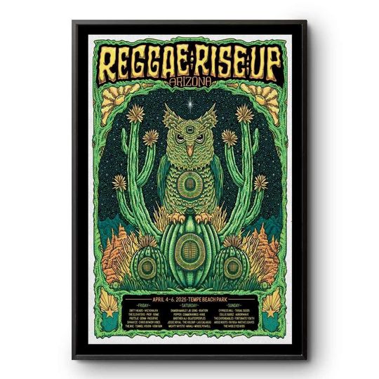 Discover Reggae Rise Up Arizonna Apr 4-6 2025 Tempe Beach Park in Tempe, AZ Tour Poster