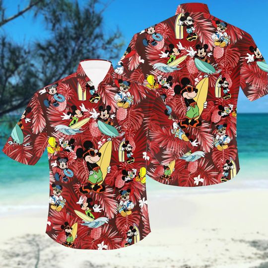 Discover Mickeyy mouse Surfing Summer Tropical Hawaii Shirt, Disneyyy Hawaiians