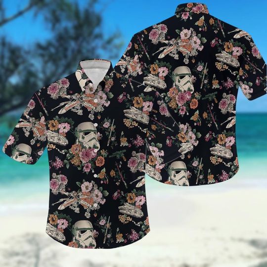 Discover Stormtrooper Floral Summer Tropical Hawaiian Shirt, Disneyyy Hawaiians