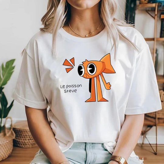 Discover Le Poisson Steve T Shirt, Cute Fun Animal Tee, Funny Shirt
