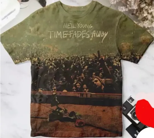 Discover Neil Young Time Fades Away Album Cover For Fan AOP 3D T-shirt