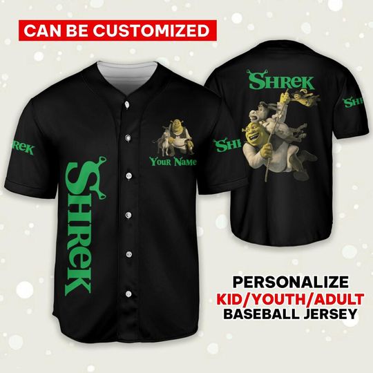 Discover Personalize Shrek Friend Funny Awesome Black Green, Fiona Princess Gift Jersey