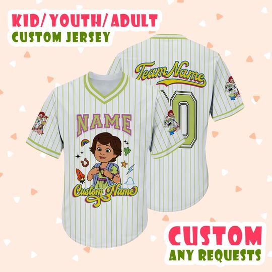 Discover Personalized toy stories Movies Vneck Jersey, Custom Bonnue Football Jersey