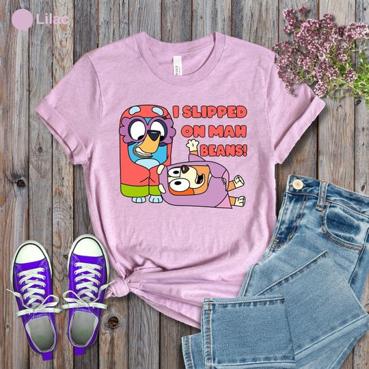 Discover I Slipped On Mah Beans Shirt, BlueyDad Grannies T-shirt, BlueyDad Grandma Shirt