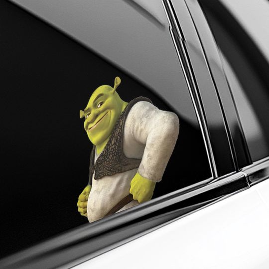 Discover Sassy Shrek Peeker Sticker, Funny Side-Eye Ogre Car Window Decals - RV Decals