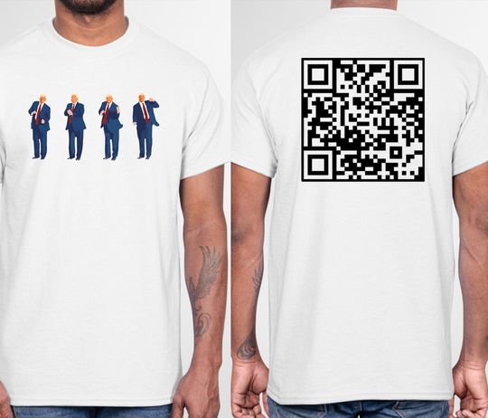 Discover Viral Trump Dance Ymca Qr Code T-shirt, Trump Dancing Qr Shirt, Trump Dance T-shirt
