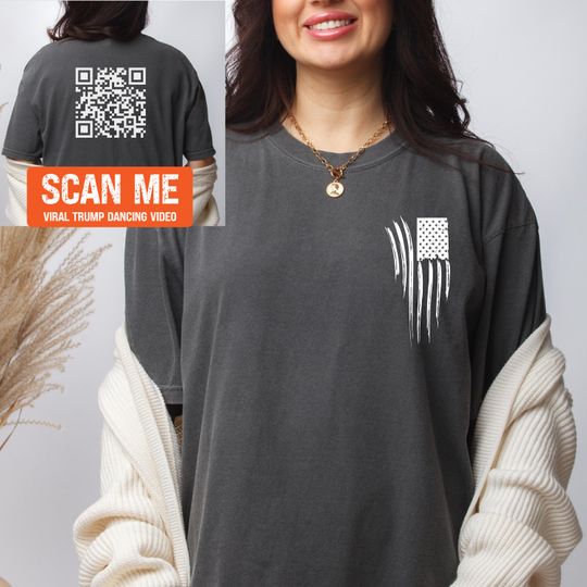 Discover Viral Trump Dance YMCA QR Code T-Shirt - Funny Trump Dance Shirt, Trump Dance Prank