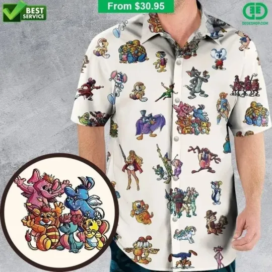 Discover Nostalgic Saturday Morning Cartoon 80s 90s Hawaiian Shirt