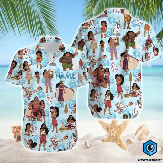Discover Custom Moanaa Summer Hawaiian Shirt, Moanaa Mauii Hei Hei Pua Shirt
