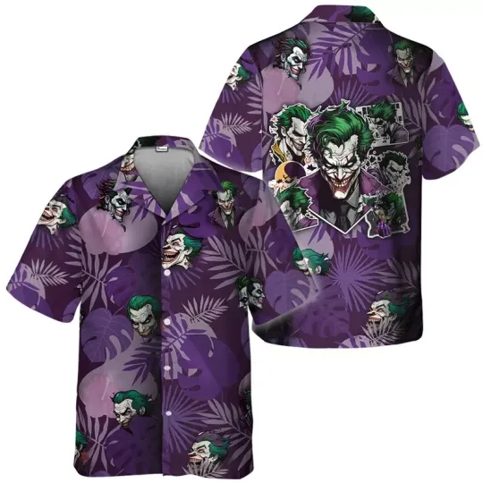 Discover Joker Hawaiian Button Down Shirt