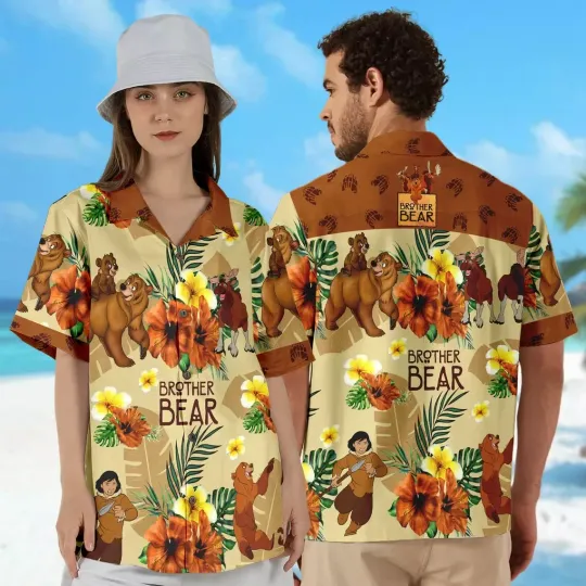 Discover Brother Bear Hawaiian Button Down Shirt