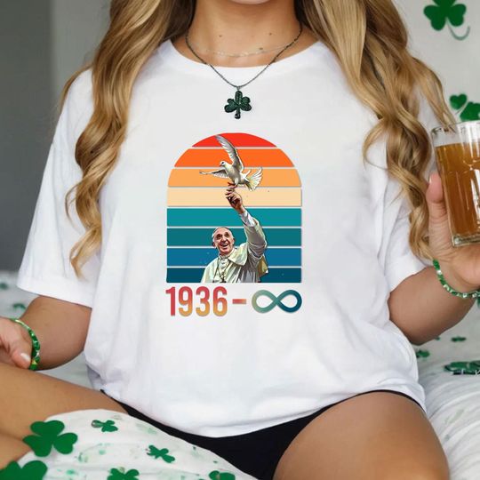 Discover Pope Francis 1936 ft Shirt, Pray for Pope Francis Shirt, Vatican Catholic Tee, Religious Gift