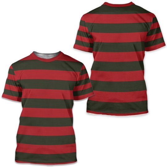 Discover Freddy Krueger 3D T-Shirt, Costume Halloween Cosplay 3D T-Shirt, Halloween Costume For Family Group T-Shirt