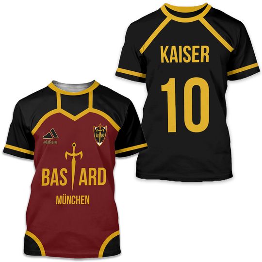 Discover Bastard Mnchen Soccer Blue Lock Michael Kaiser Sport Shirt
