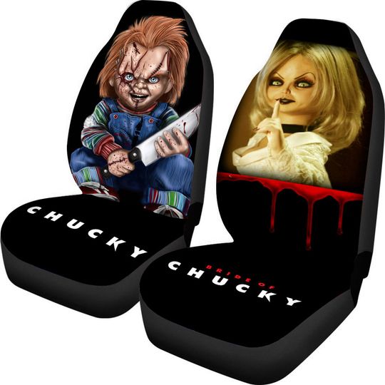Discover Horror Movies Couple Chucky and Tiffany Happy Valentine Car Seat Covers