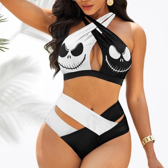 Discover Jackk Skellingtonn Crisscross Swimsuit, Skellington Swimsuit