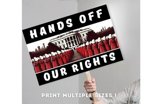 Discover Large PROTEST sign | Hands Off Our Rights