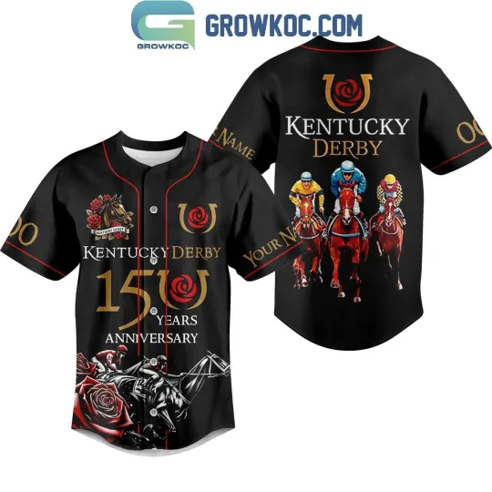 Discover Kentucky Derby 150 Years Of Anniversary Personalized Baseball Jersey