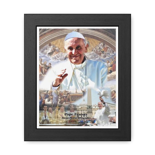 Discover Elegant UNFramed Pope Francis Poster, Spiritual Home Decor, Religious Catholic