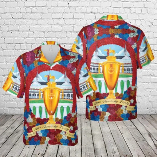 Discover 150th Running Of The Kentucky Derby   Kentucky Derby Horse Hawaiian Shirt