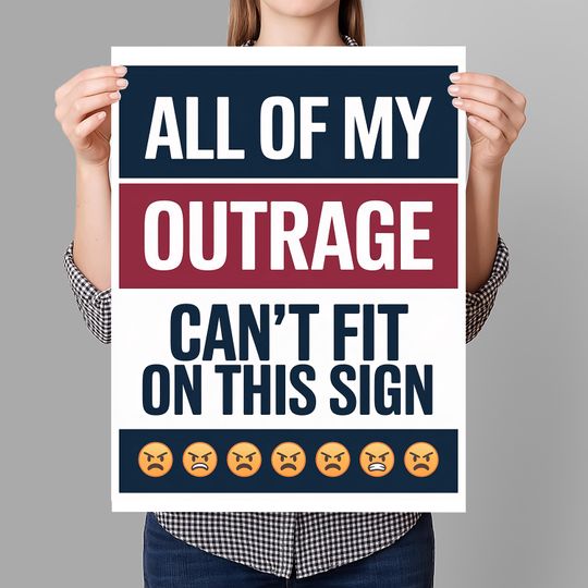 Discover All Of My Outrage Resist Protest Sign PRINTABLE, Anti-Trump Protest
