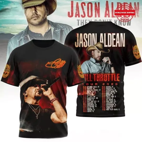 Discover Jason Aldean Full Throttle Tour 2025 Shirt