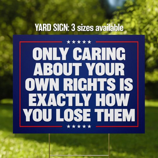 Discover Civil Rights Yard Sign | Anti-Trump Lawn Decor | Pro-Democracy Banner | Resist MAGA | Human Rights Protest Display | Equality Message