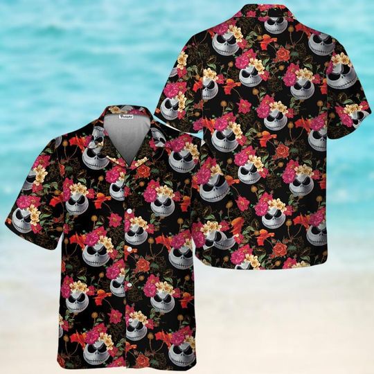 Discover Jackk Skellingtonn Button Shirt, Nightmare Before Christmas Shirt