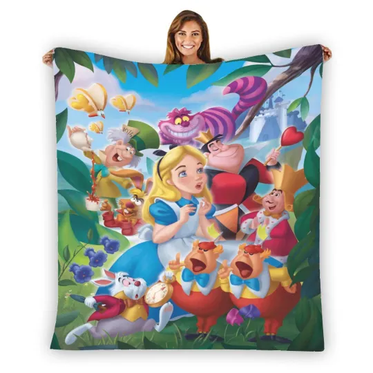 Discover Alice In Woderland Soft Warm Fleece Blanket