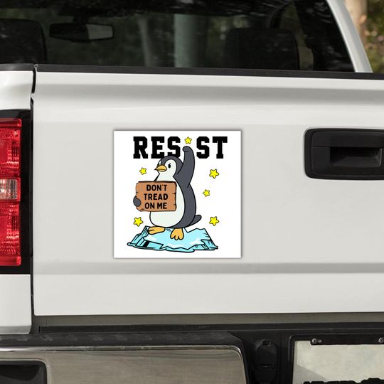 Discover I Stand With Penguins Car Magnet, Penguins Against Tariffs Car Magnet